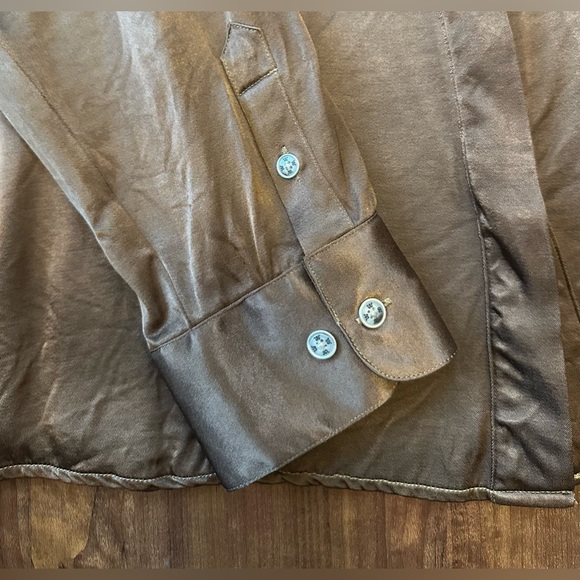 King Ranch Women’s Western Satin Button Down Shirt XXL - Picture 3 of 8